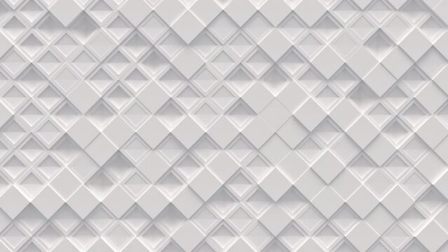 Abstract motion background from random moving cubes, seamless loop animation