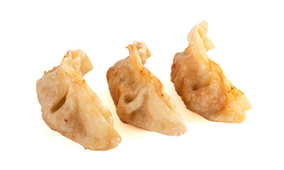 Potsticker Dumplings Isolated on a White Background