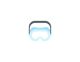 Goggles vector flat emoticon. Isolated Goggles illustration. Goggles icon