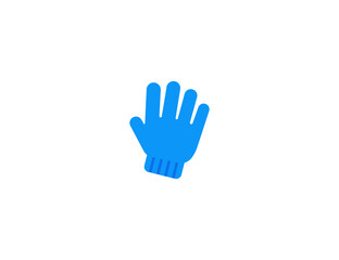 Gloves vector flat emoticon. Isolated Gloves illustration. Gloves icon