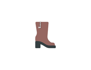 Woman’s Boot vector flat emoticon. Isolated Woman’s Boot illustration. Woman’s Boot icon