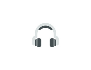 Headphone vector flat emoticon. Isolated Earphone illustration. Headphone icon