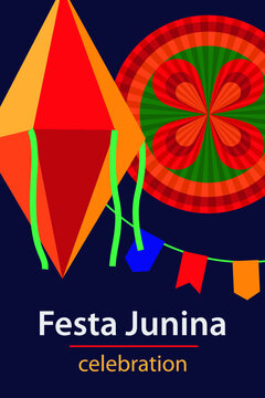 Festa Junina celebration simple illustration