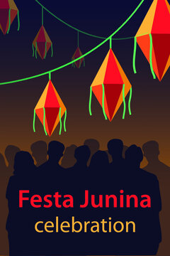 Festa Junina celebration simple illustration