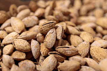 Crunchy Delight: Pile of Salty Almonds