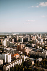 Panoramic view of Kyiv houses in Ukraine