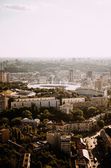 Panoramic view of Kyiv houses in Ukraine