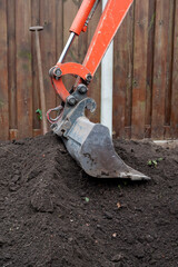 Garden or backyard renovation by professionals in spring, garden works