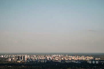 Panoramic view of Kyiv houses in Ukraine