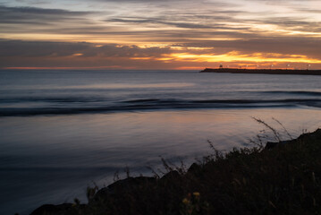 sunset over the ocean