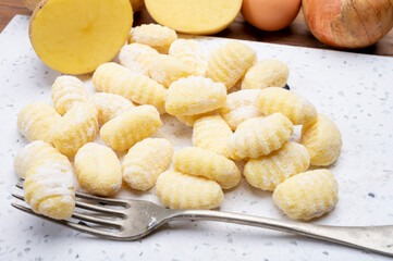 Italian cuisine, homemade gnocchi di patata made from potatoes