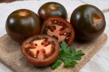 Healthy vegetarian food, reddish brown sweet kumato tomatoes