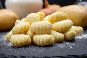 Italian cuisine, homemade gnocchi di patata made from potatoes