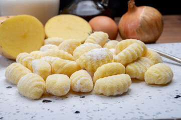 Italian cuisine, homemade gnocchi di patata made from potatoes