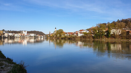 Fototapeta na wymiar Inn River Passau