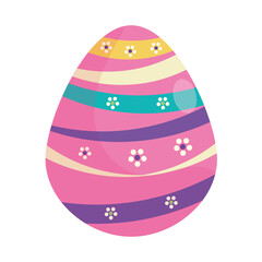 Isolated decorated easter egg Easter season Vector