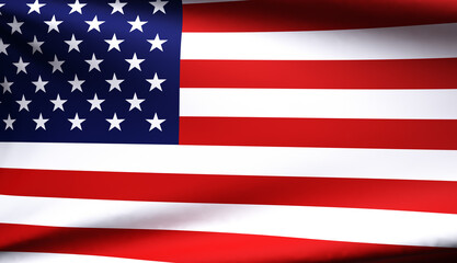 USA flag waving in the wind