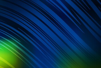 Dark Blue, Green vector glossy abstract background.