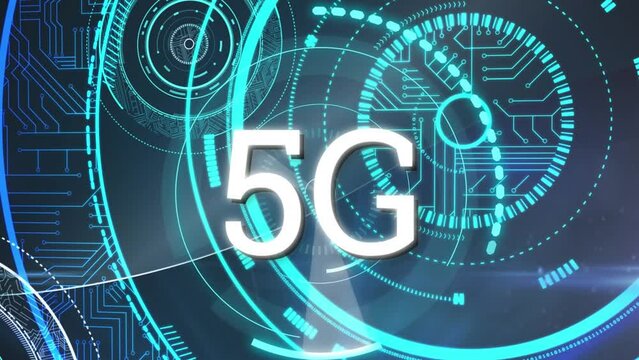 Animation of radar and 5g over integrated circuit in digital space