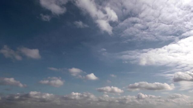 The rapid formation of clouds, two directions, time lapse
