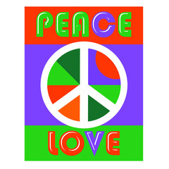 color geometric vector peace symbol.