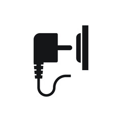 Plug connector icon design isolated on white background