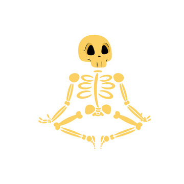 skeleton sitting pose