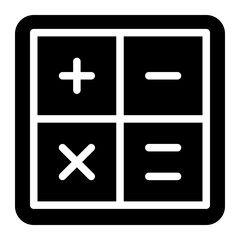 Fototapeta premium calculator glyph icon
