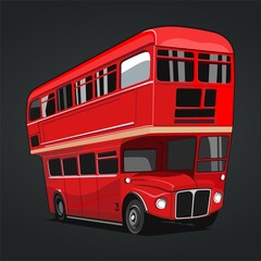 london bus illustration design icon vector	