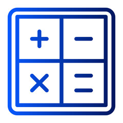 Obraz premium calculator gradient icon