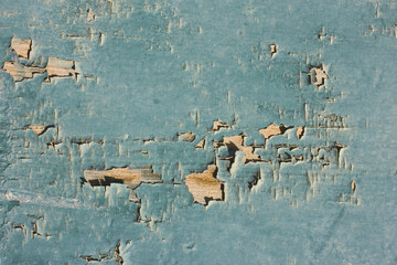 Madera con pintura descorchada azul