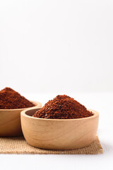 Cayenne Pepper Ingredient for Korean Kimchi on white background