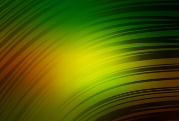 Dark Green, Yellow vector colorful blur background.