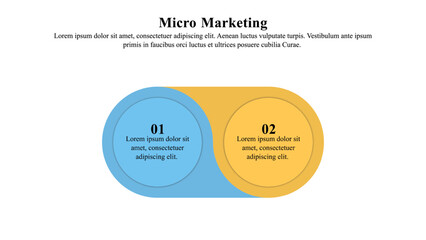 Infographic presentation template of the micro-marketing strategy used over a target group of customers in a niche market.