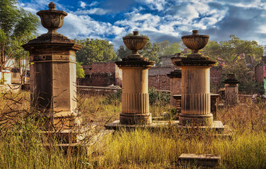 Abandoned British graveyard at Chunar, UP, India