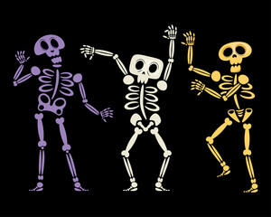 funny skeletons dancing