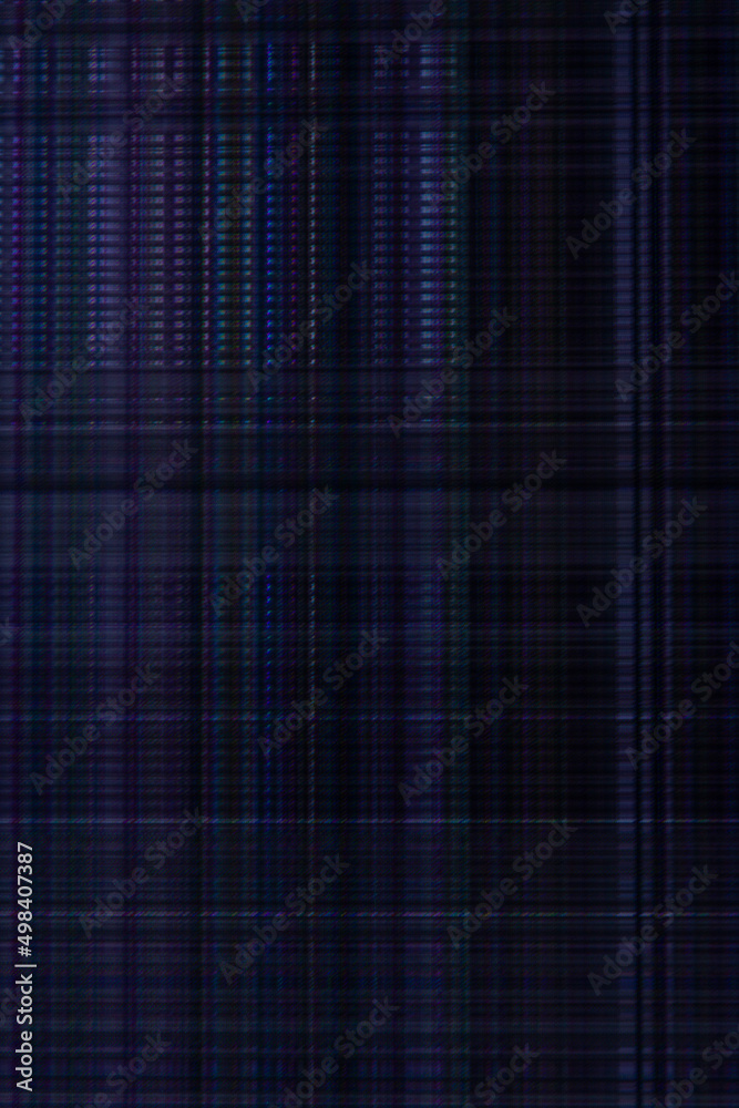 Poster dark abstract digital background: damaged screen matrix with interference of monitor and camera matr