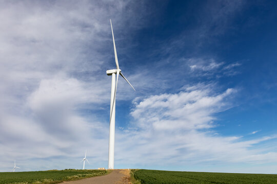 wind tower in farmland