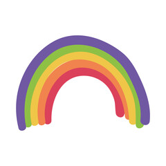 Isolated colored rainbow icon Cute design Vector