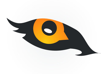 illustration eye of a fish eaggle. simple luxury eye logo in the wold. busines, background, banner, icon ilustration