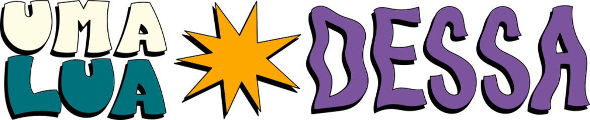 Uma Lua Dessa Lettering (Sun's burning)