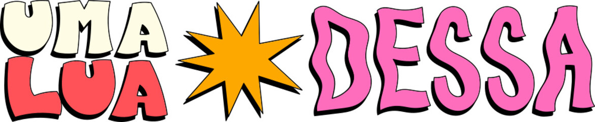 Uma Lua Dessa Lettering (Sun's burning)