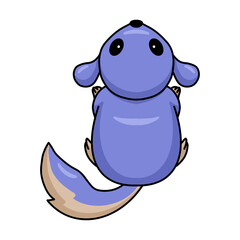 Cute little chinchilla cartoon character