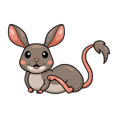 Cute little jerboa cartoon character