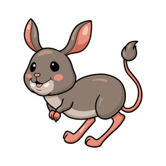 Cute little jerboa cartoon character