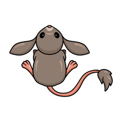 Cute little jerboa cartoon character