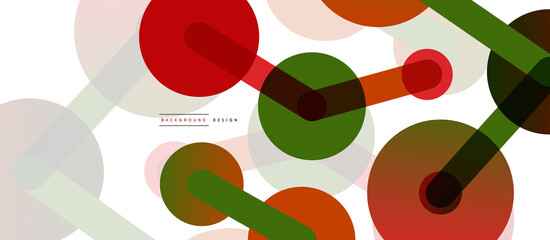 Abstract background. Round dots connected by lines. Trendy techno business template for wallpaper, banner, background or landing