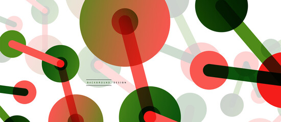 Abstract background. Round dots connected by lines. Trendy techno business template for wallpaper, banner, background or landing