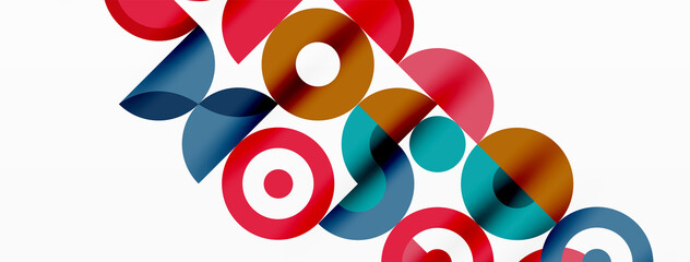 Colorful circle abstract background. Template for wallpaper, banner, presentation, background