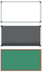 White board and chalk boards set